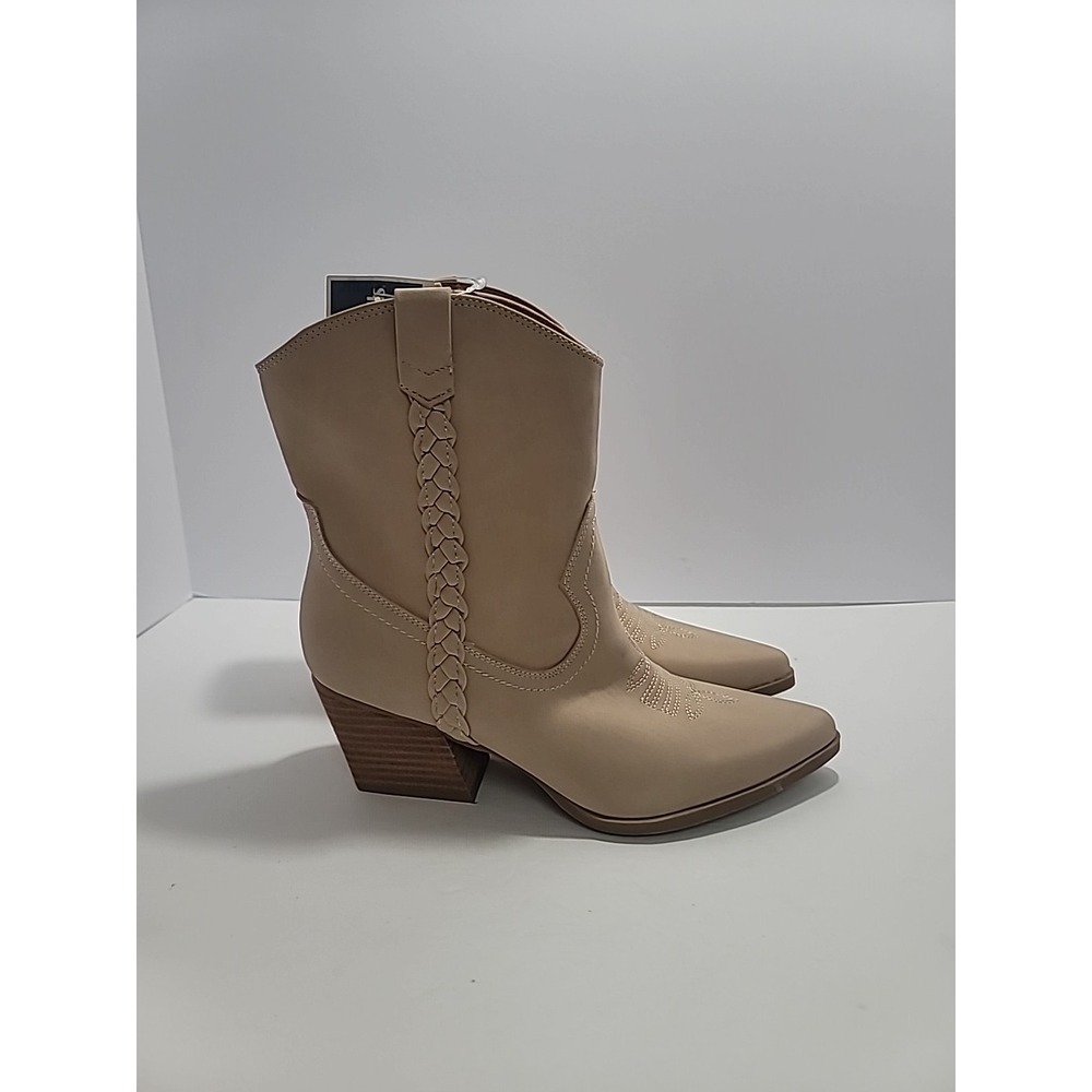 Dolce Vita Women Tan‎ 8.5 Western Cowgirl Boots Chic Cowboy Carter Festival Boho - Picture 10 of 12